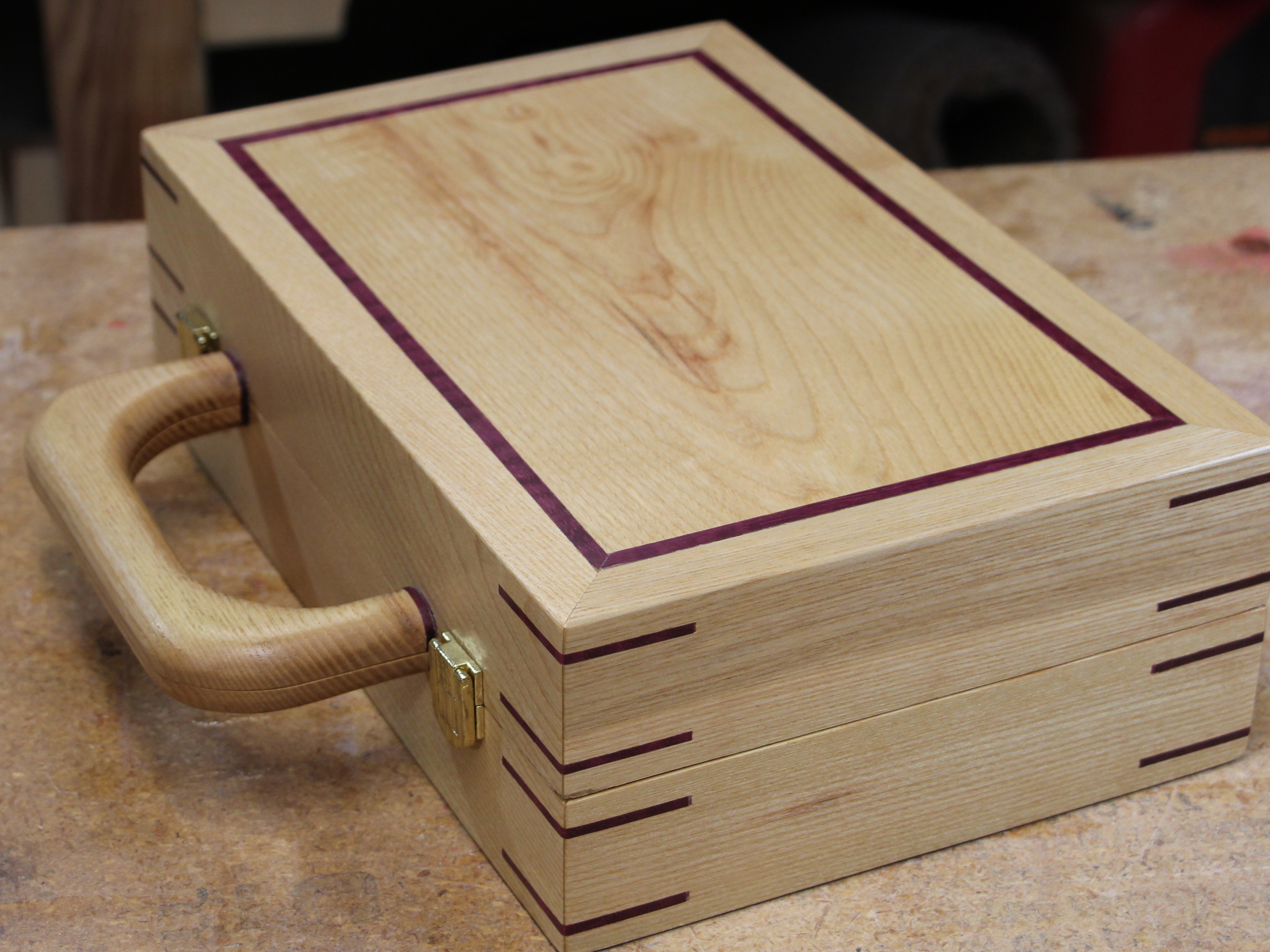 white oak toy box