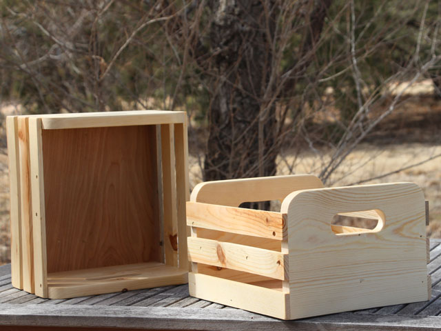 Homemade Pine Crates, Home Built Workshop