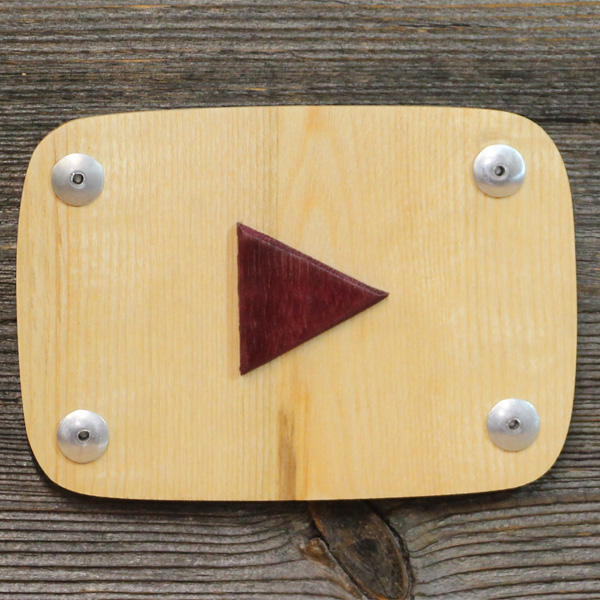 Wooden Play Button, Home Built Workshop