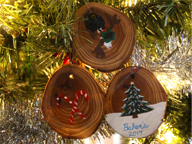 Ornaments from a log, Home Built Workshop