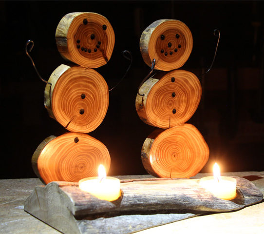 Snowman Candle Holder, Home Built Workshop