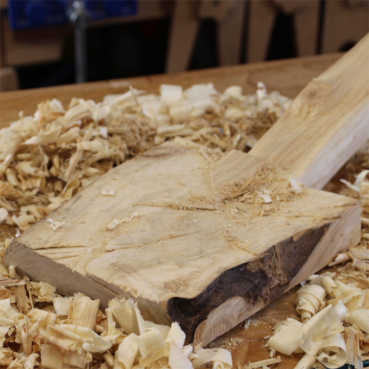 Hand Carving a Giant Wooden Spatula