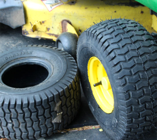 how to change lawn mower tires