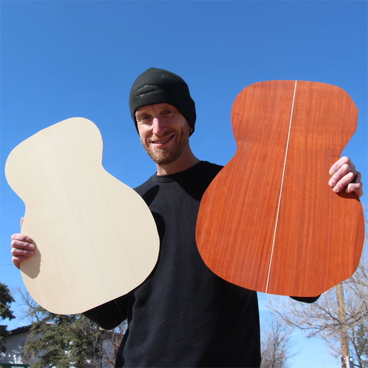 Making the plates for an acoustic guitar